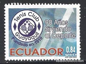 Selos: ECUADOR 1508 - AÑO 2000 - 80º ANIVERSARIO DEL TENIS CLUB GUAYAQUIL
